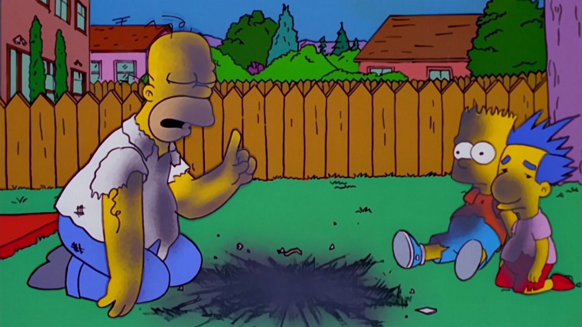 Studio Groening - The Simpson - She of Little Faith (Bart seduto), matita su carta