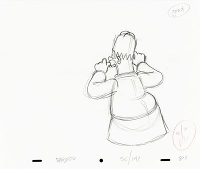 The Simpson - She of Little Faith, matita su carta