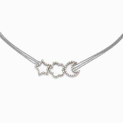 Collana in Oro Bianco 18k e Diamanti