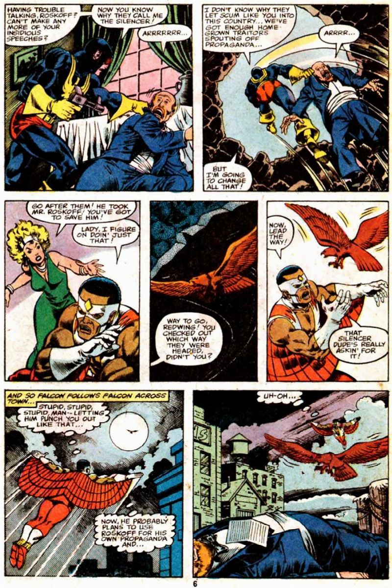 Sal Buscema - Marvel Premiere - The Falcon: Sound of the Silencer, matita, china e retino su cart...