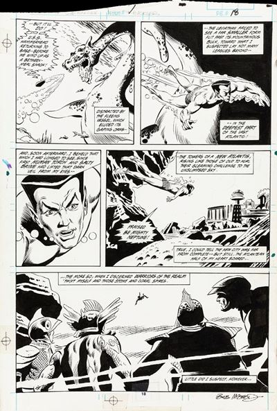 Saga of the Sub-Mariner - Rage and Remembrance, matita e china su cartoncino, 28 x 42 cm, 1989