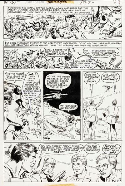 Superman’s Pal: Jimmy Olsen - Attack of the Locust Creatures!, matita e china su cartoncino DC