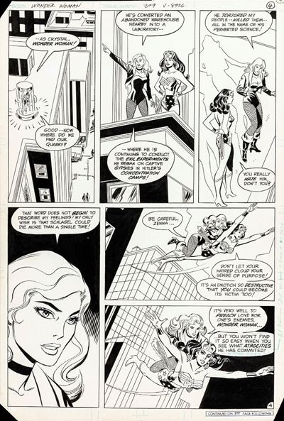 Wonder Woman - The black Canary Is Dead!, matita e china su cartoncino