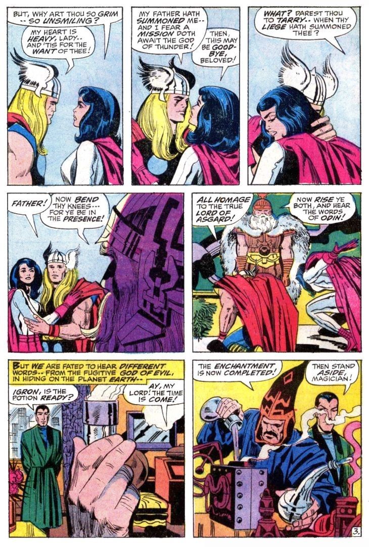 Jack Kirby - Thor - No More the Thunder God!, matita e china su cartoncino Marvel