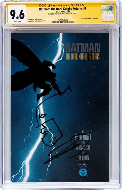 Batman: The Dark Knight Returns - Sketch originale, pennarello su comic book