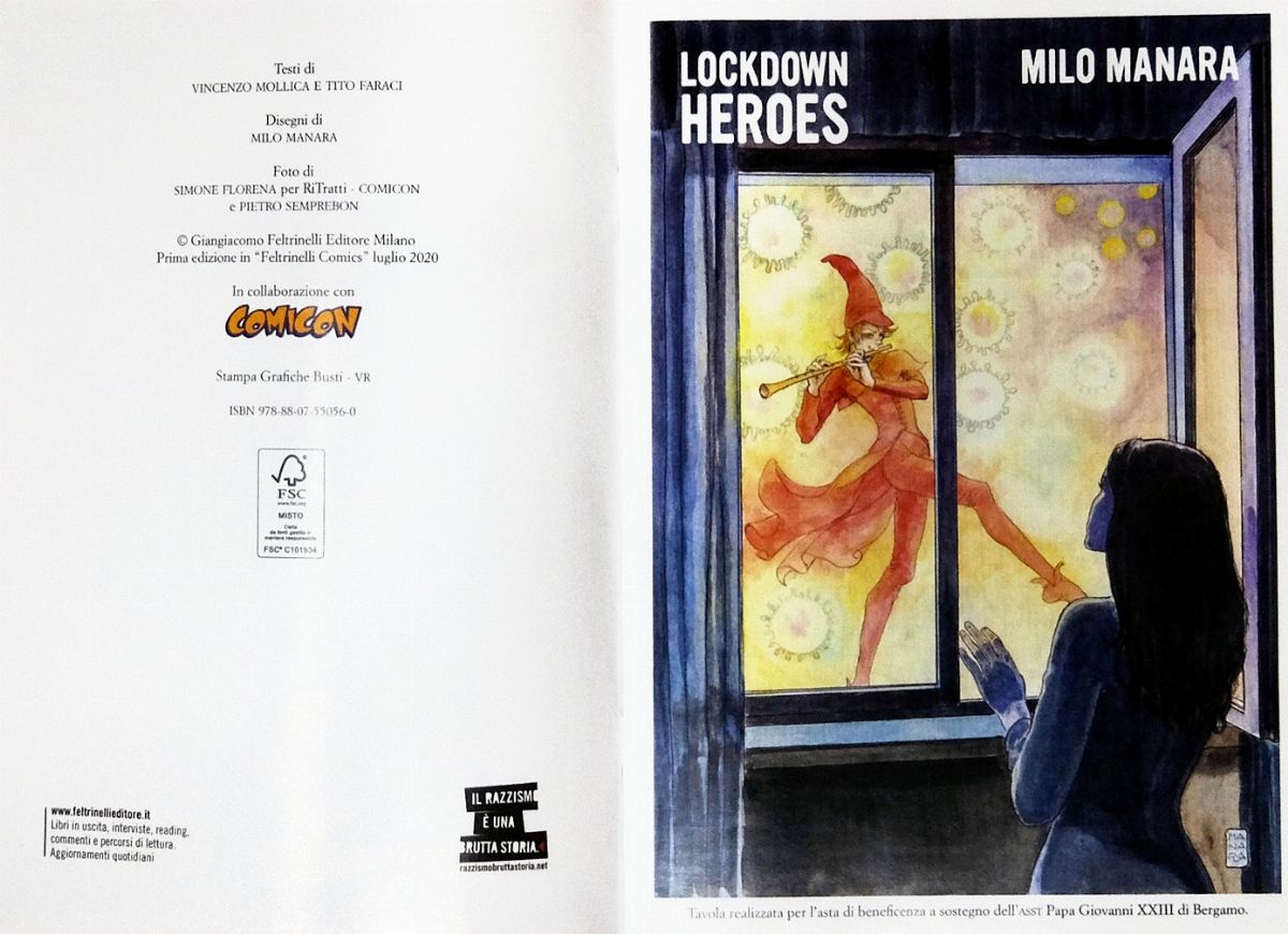 Milo Manara - Il Pifferaio di Hamelin - matita, china, pastelli e acquerello su cartoncino