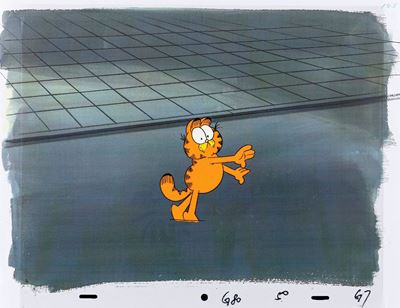 Garfield and Friends - Tempera su rodovetro