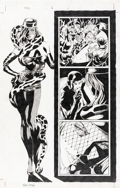 Punisher War Journal - Small Wake for a Tall Man, matita e china su cartoncino Marvel