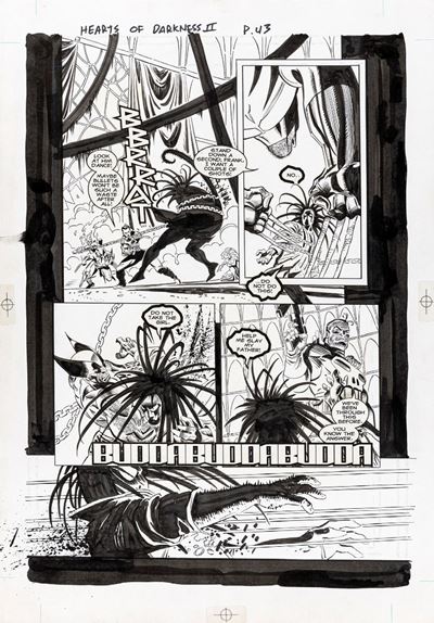 Ghost Rider, Wolverine, Punisher: The Dark Design, matita e china su cartoncino Marvel