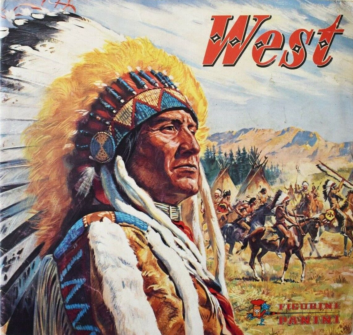 Sergio Budicin - West: la vera storia degli indiani, tempera su cartone