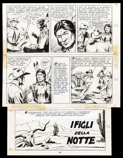 Galep e Muzzi, Tex - Tymal lo stregone, matita e china su cartoncino