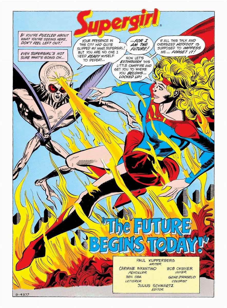 Carmine Infantino - Supergirl - The Future Begins Today!, matita e china su cartoncino, 1984