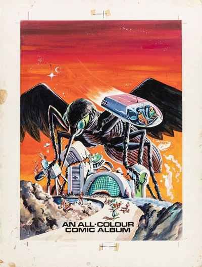 Original Cover Art for 'Space Family Robinson: Lost in Space', tempera su cartone