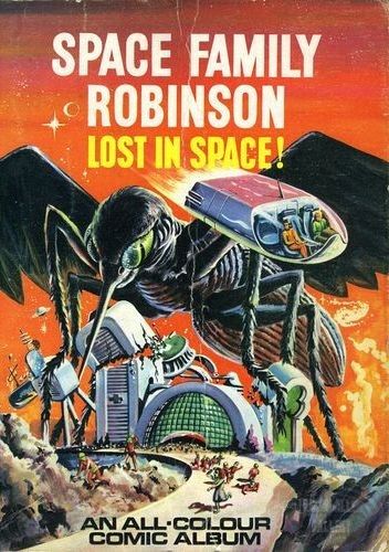 Walt Howarth - Original Cover Art for 'Space Family Robinson: Lost in Space', tempera su cartone