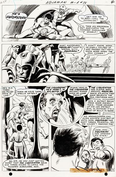 Aquaman - Justice is Mine Saith the Liquidator!, matita e china su cartoncino DC