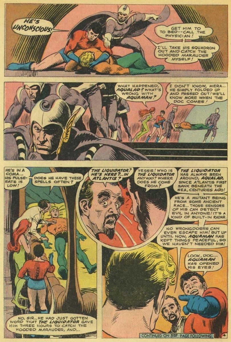 Nick Cardy - Aquaman - Justice is Mine Saith the Liquidator!, matita e china su cartoncino DC