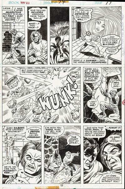 Pollard e Jones, Iron Man - The Modok Machine!, matita e china su cartoncino Marvel