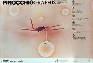 Jean-michel Folon - Pinocchio graphis, matita e acquerello su cartoncino