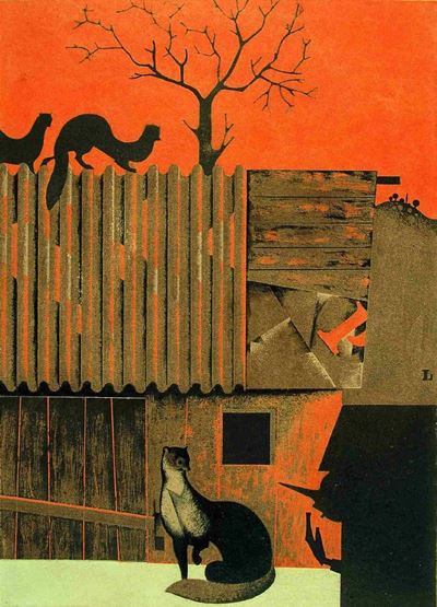Illustrazione per Le Avventure di Pinocchio, tempera su cartoncino