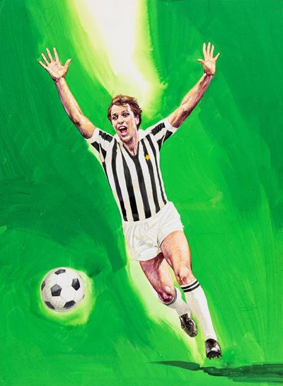 I campioni Juventus, tempera su cartone