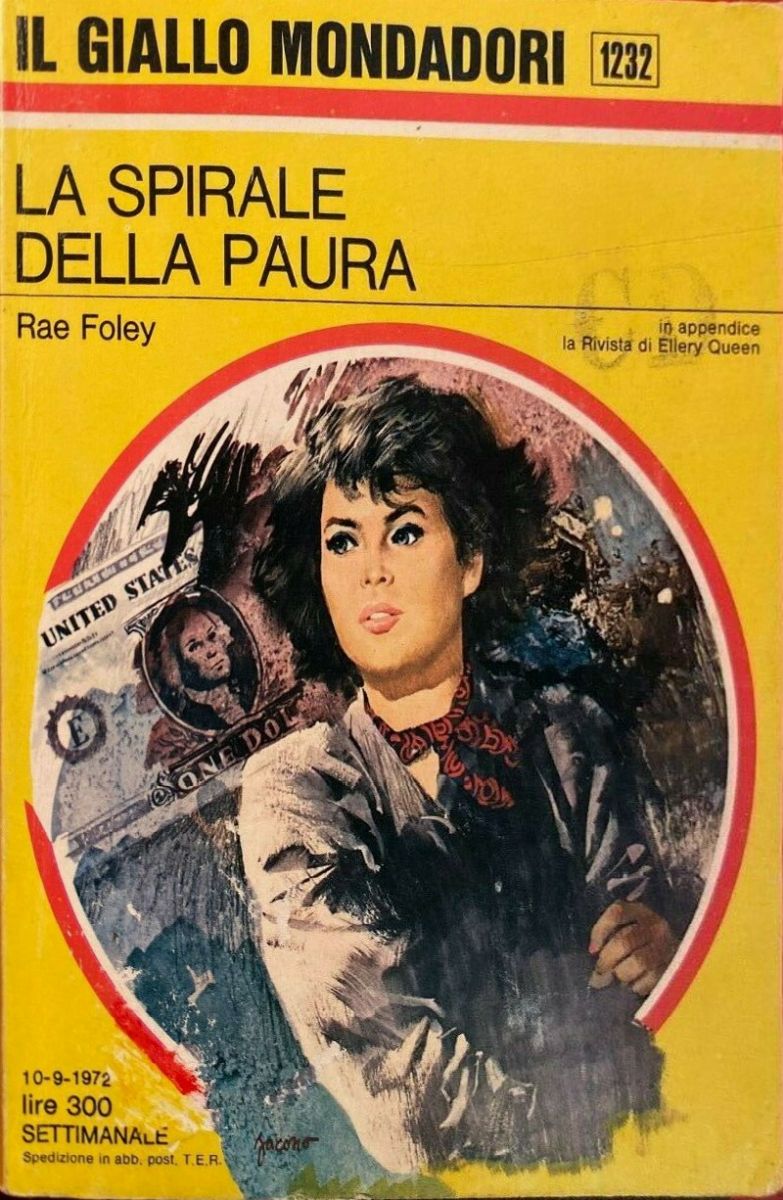 Carlo Jacono - I Gialli Mondadori - La spirale della paura, tempera e collage su cartone