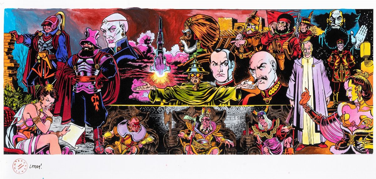 Larry Camarda - Omaggio a Magnus - I Briganti, matita, china e acquerello su cartoncino