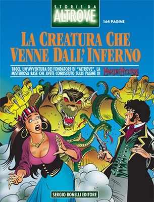 Giancarlo Alessandrini - Storie da Altrove - La creatura che venne dall'inferno, matita e china s...