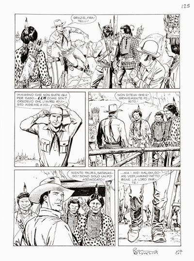 Tex - E venne il giorno, matita e china su cartoncino