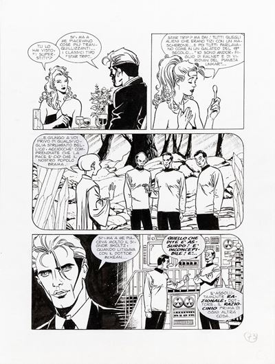 Nathan Never - Una canzone per Sara, matita e china su cartoncino