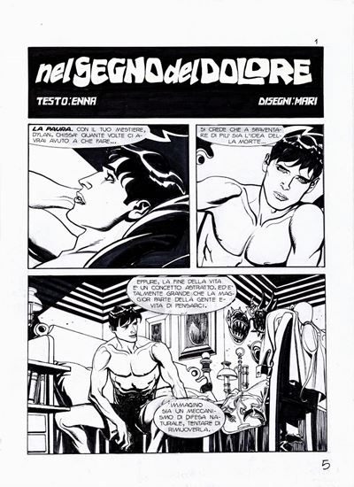 Dylan Dog - Nel segno del dolore, matita e china su cartoncino