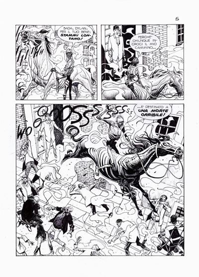 Dylan Dog - Nel segno del dolore, matita e china su cartoncino