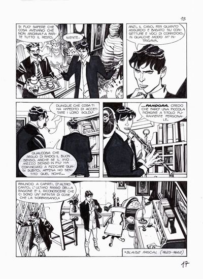 Dylan Dog - Nel segno del dolore, matita e china su cartoncino