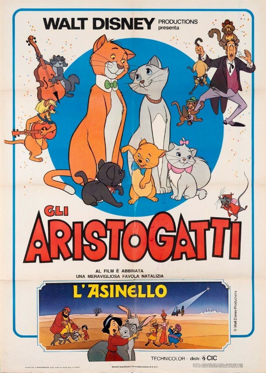 Bruno Napoli - Bozzetto originale per 'Gli Aristogatti' - Tempera su cartone