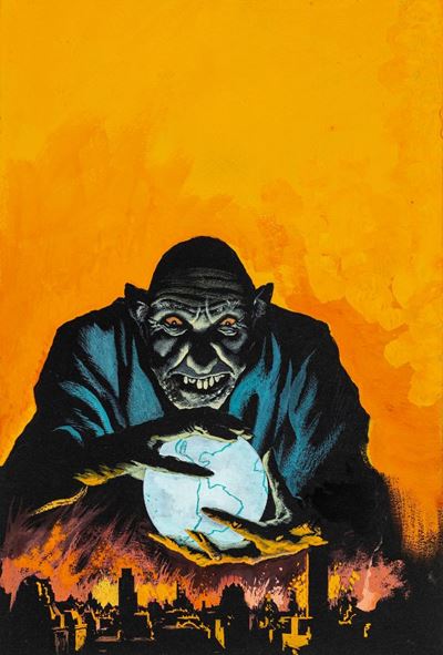 L'uomo dai mille volti (Der Mann mit den tausend Gesichtern), tempera su cartone