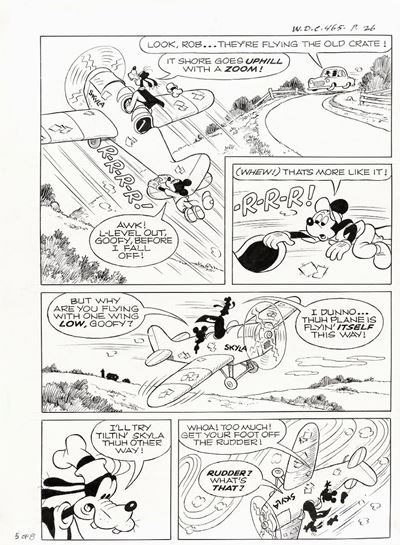 Pippo e la regina del cielo, matita e china su cartoncino