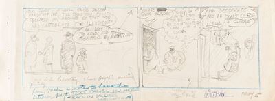 The Spirit - Disegno preliminare in matita e pastello su carta