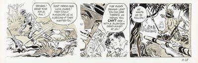 Secret Agent X-9, matita e china su cartoncino Duotone, 1964