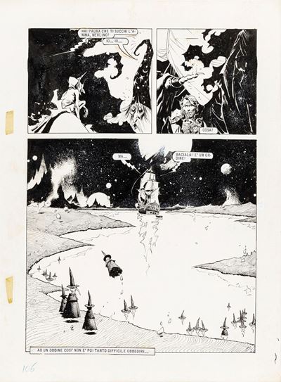 Robin delle stelle - Le ali di Giona, matita e china su cartoncino