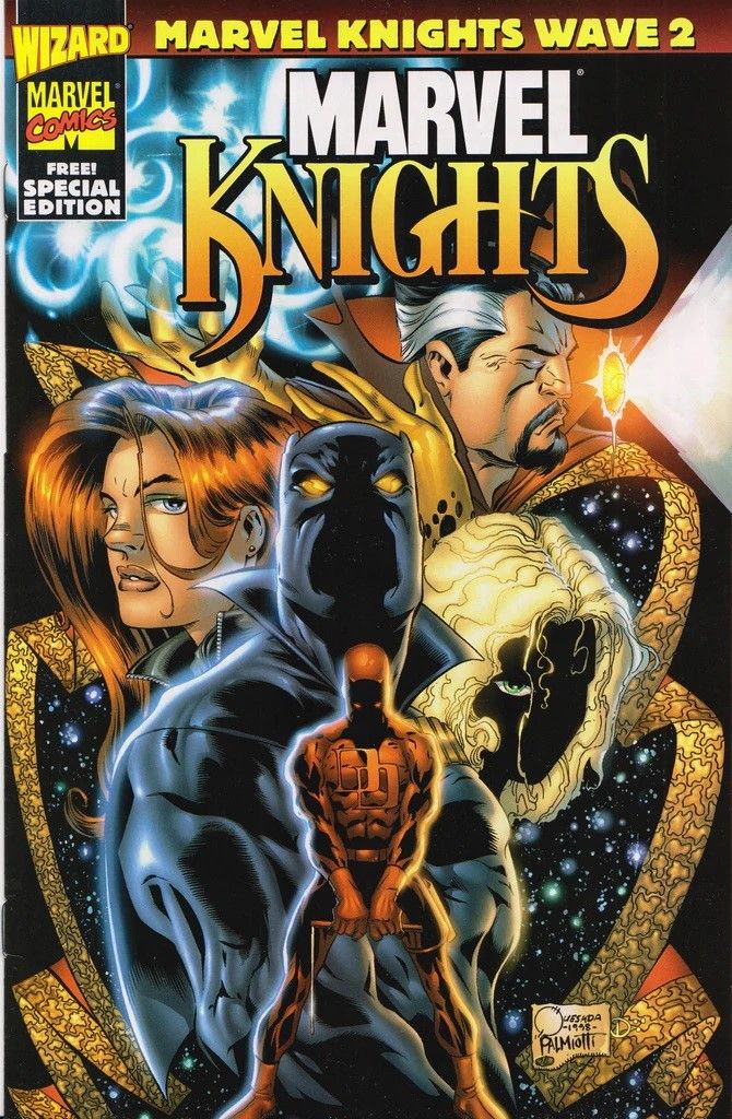Joe Quesada - Marvel Knights, matita e china su cartoncino Marvel