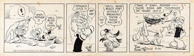 Popeye and the Evil Echo - Pastello e china su cartoncino