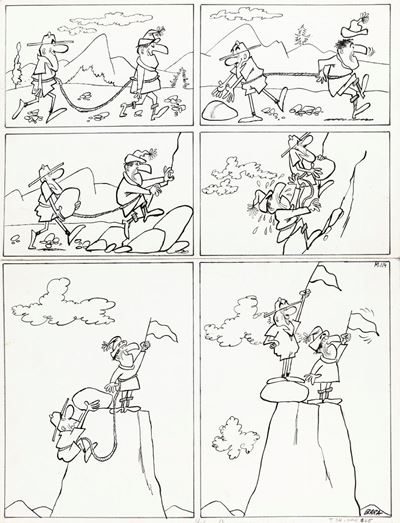 Bara, Max l'explorateur - Tavola originale M. 114, matita e china su cartoncino