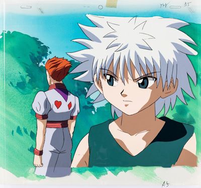 Nippon Animation, Hunter × Hunter - Cel originale e douga, tempera su rodovetro e cartoncino, 199...