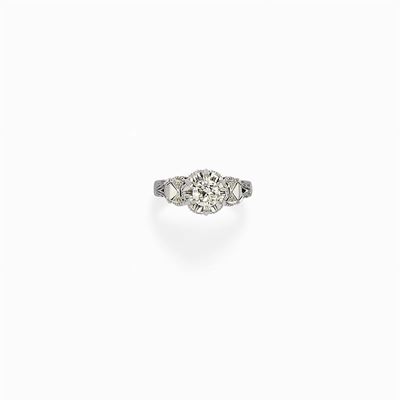 Anello in Oro Bianco 18k e Diamante