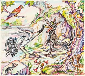 Favole esopiane - Il lupo e la gru