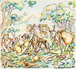 Favole esopiane - I due muli e i ladri