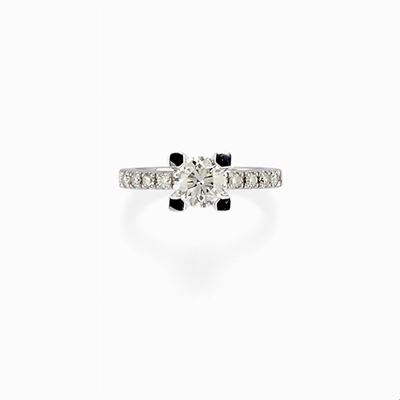 Anello in Oro Bianco 18k e Diamanti