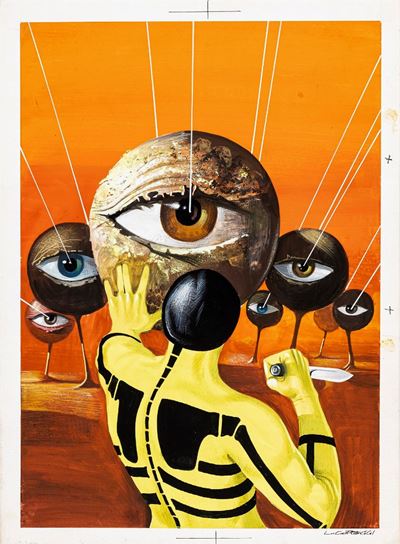 Ipnosi - Copertina per Kriminal n. 125, tempera su cartone