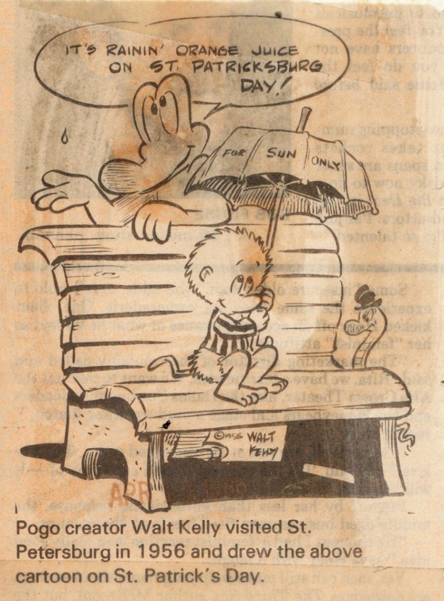 Walt Kelly - Pogo St. Patricksburg Day, pastello e china su cartoncino