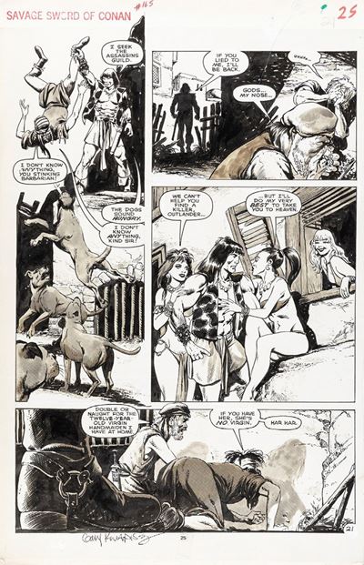 Savage Sword of Conan - City of Rats, matita e china su cartoncino Duotone