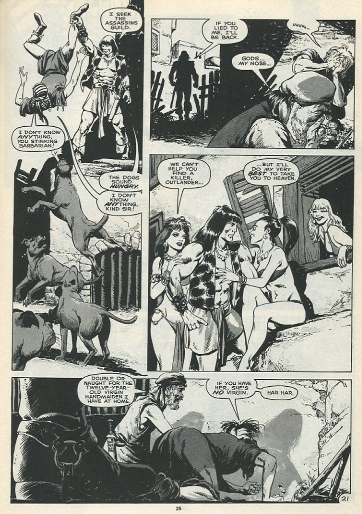 Gary Kwapisz - Savage Sword of Conan - City of Rats, matita e china su cartoncino Duotone